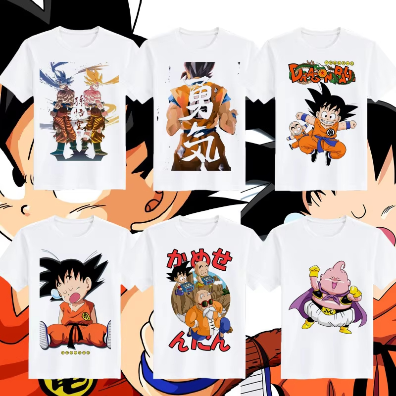 Anime Merchandise T Shirt - 2026 สินค้าอนิเมะดราก้อนบอลใหม่ แบรนด์สุดฮิต เสื้อยืดซุน หวู่คง ชุดเด็กและผู้ปกครอง