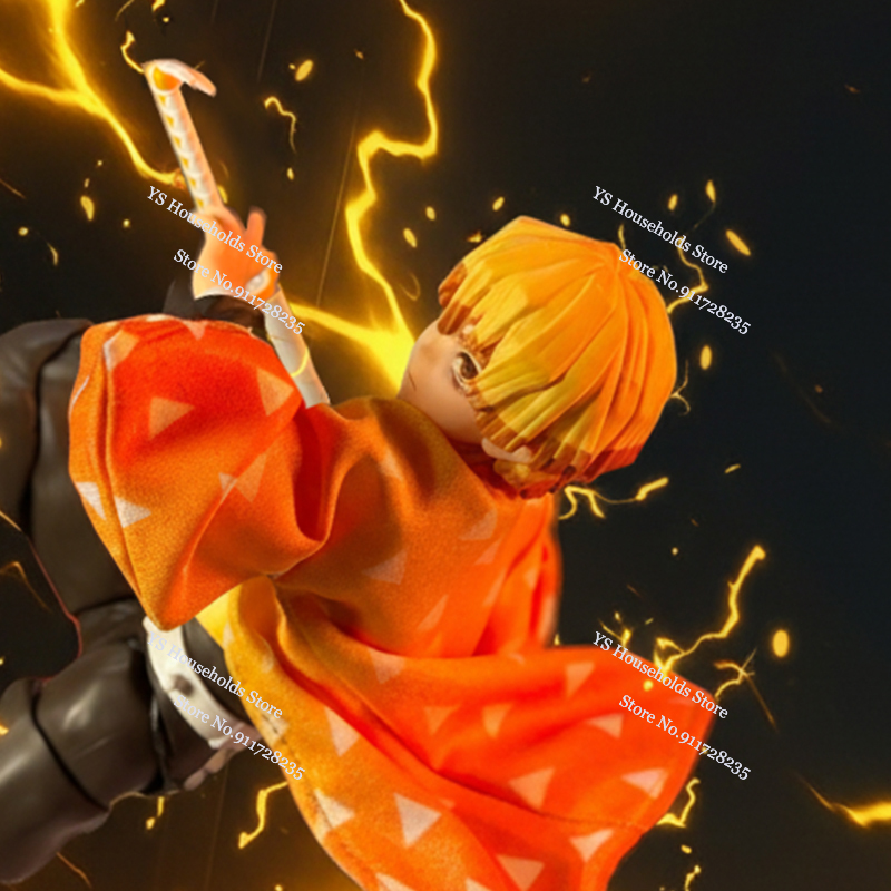 Windbreaker Anime Merchandise - ฟิกเกอร์แอคชั่น อาคัตสึมะ เซ็นอิทสึ ขนาด 1/12 ชุดกิโมโนสีส้ม