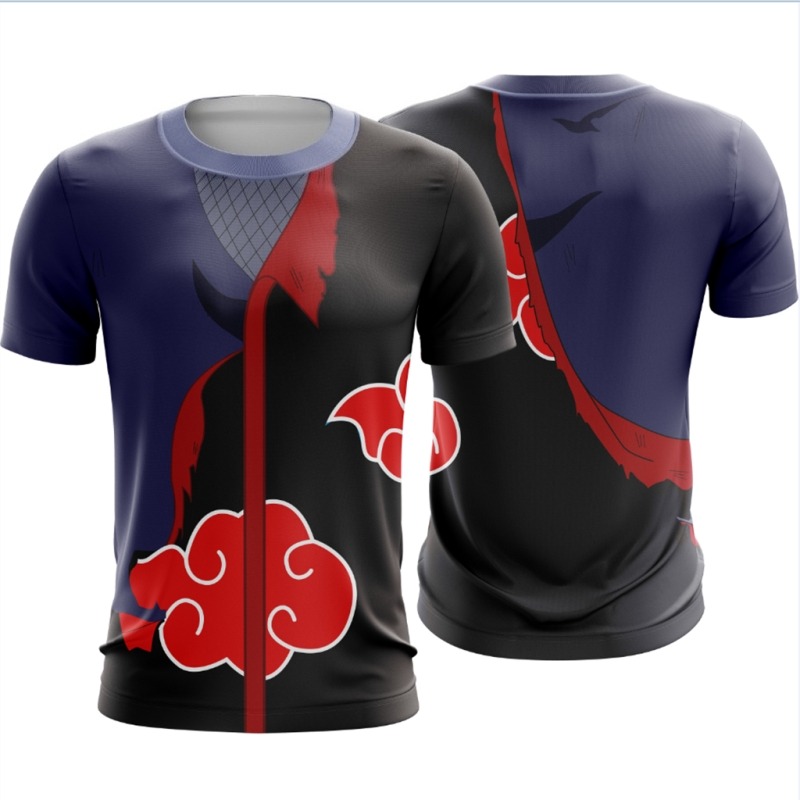 Anime Merchandise T Shirt - 2026 ใหม่นารูโตะ อาคาสึกิ เคียวไนคอสเพลย์แขนสั้นอะนิเมะสินค้าของที่ระลึกเสื้อยืดหลวมและระบายอากาศได้ดีสไตล์คู่รักแบบยูนิเซ็กส์